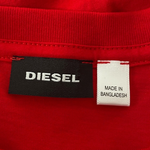 Diesel Magic Squares Unit T Shirt Red Size XXL - Picture 6 of 9